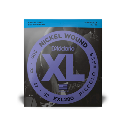 D'Addario D'Addario XL Nickel Wound Bass String Set Piccolo - 4-String 20-52 EXL280