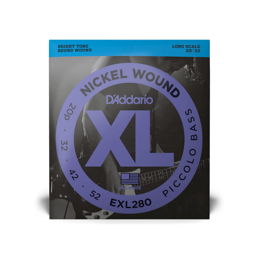 D'Addario D'Addario XL Nickel Wound Bass String Set Piccolo - 4-String 20-52 EXL280