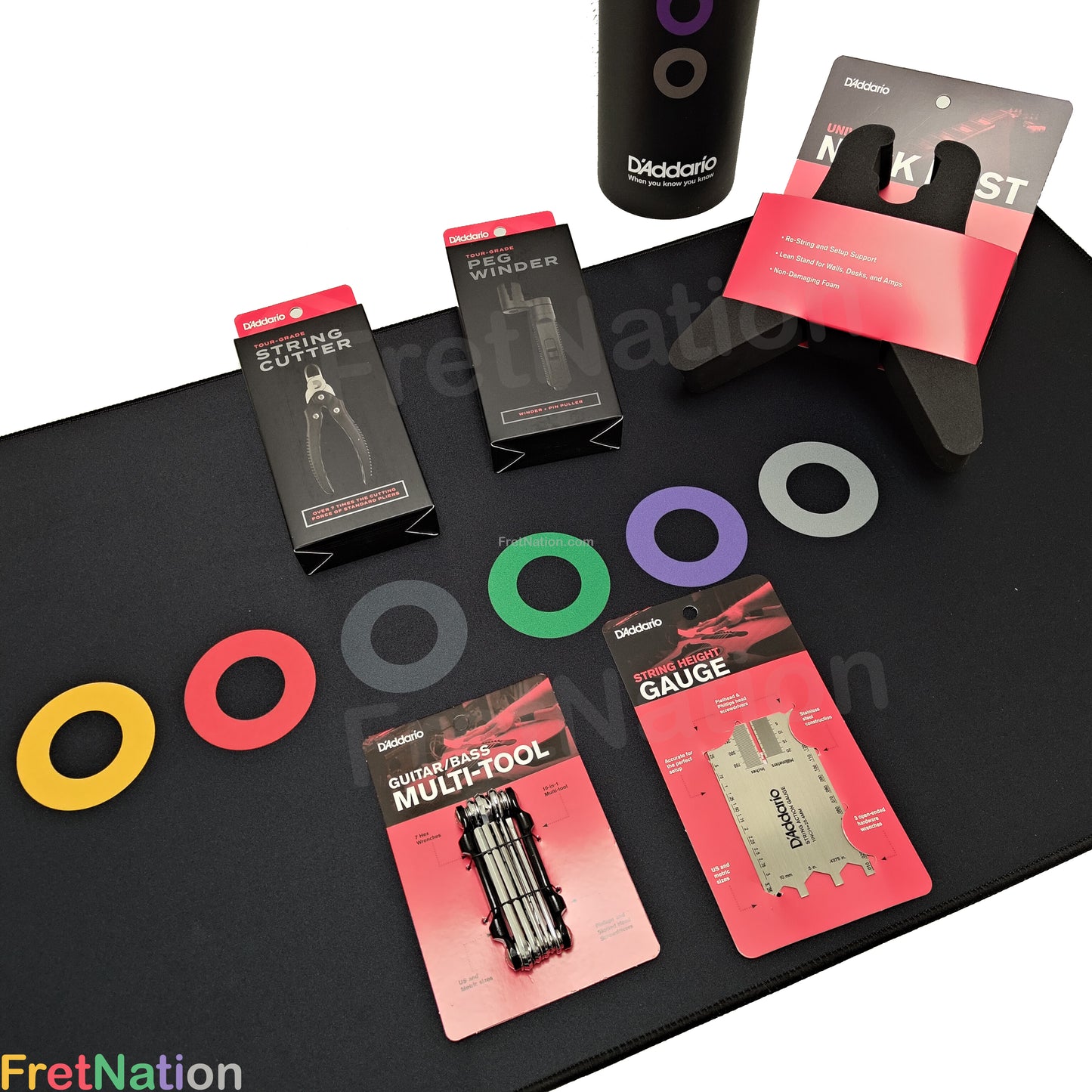 Fret Nation D'Addario Premium String Change Mat Bundle
