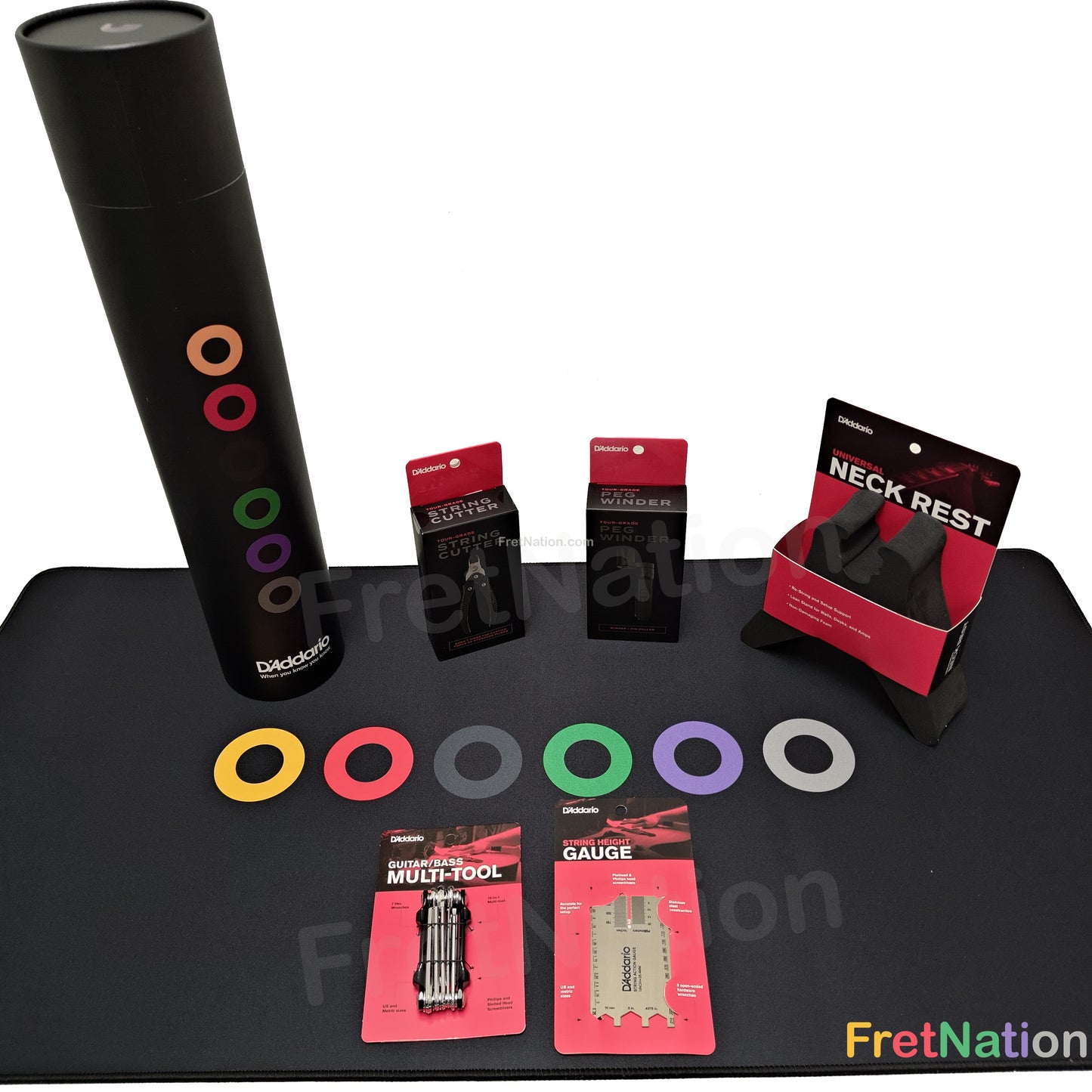 Fret Nation D'Addario Premium String Change Mat Bundle