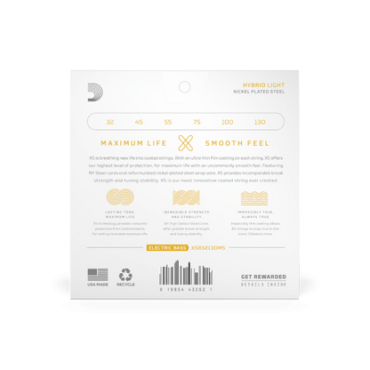 D'Addario D'Addario XS Coated Nickel Wound Bass String Set Multi Scale - 6-String 32-130 XSB32130MS