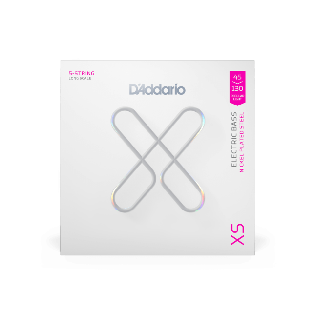 D'Addario D'Addario XS Coated Nickel Bass String Set Long Scale - 5-String 45-130 Regular Light XSB45130