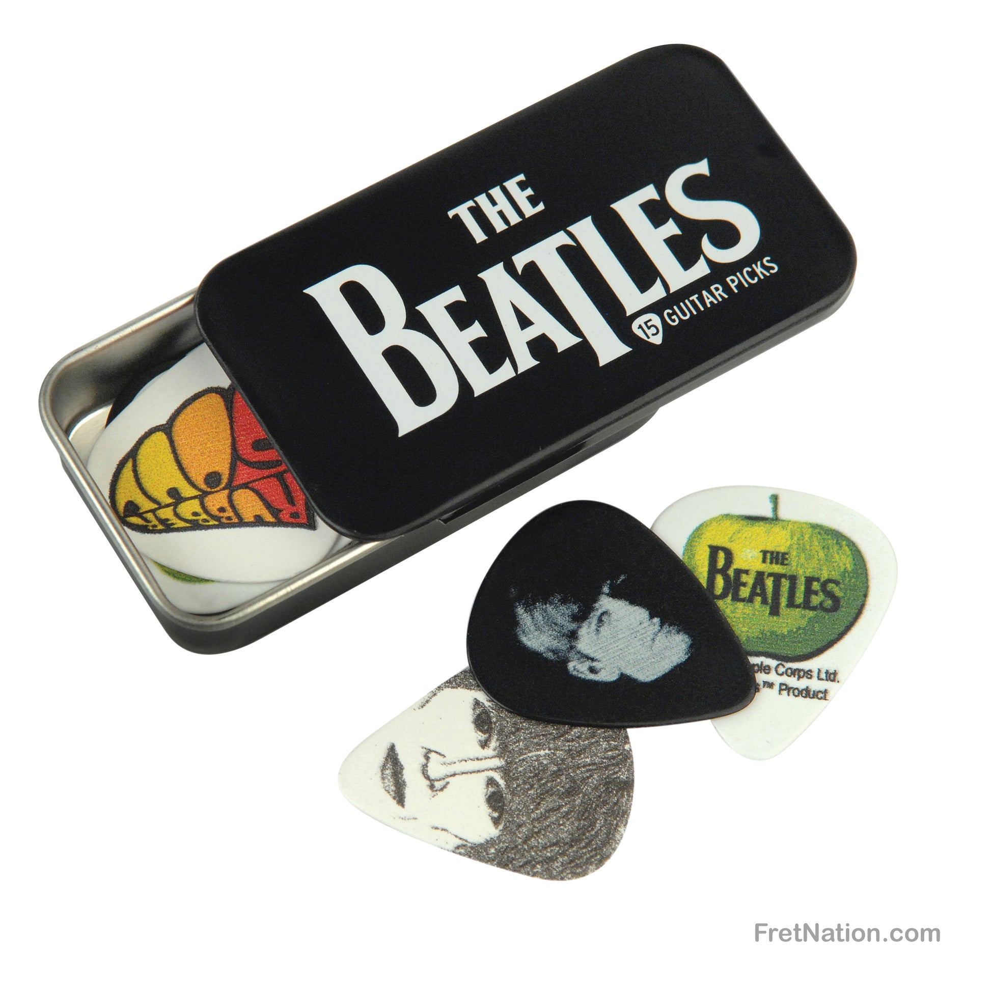 D'Addario D'Addario The Beatles Signature Guitar Pick Logo Tins 15-pack Medium - 1CAB4-15BT1