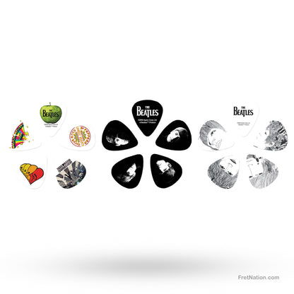 D'Addario D'Addario The Beatles Signature Guitar Pick Stripes Tins 15-pack Medium - 1CAB4-15BT2