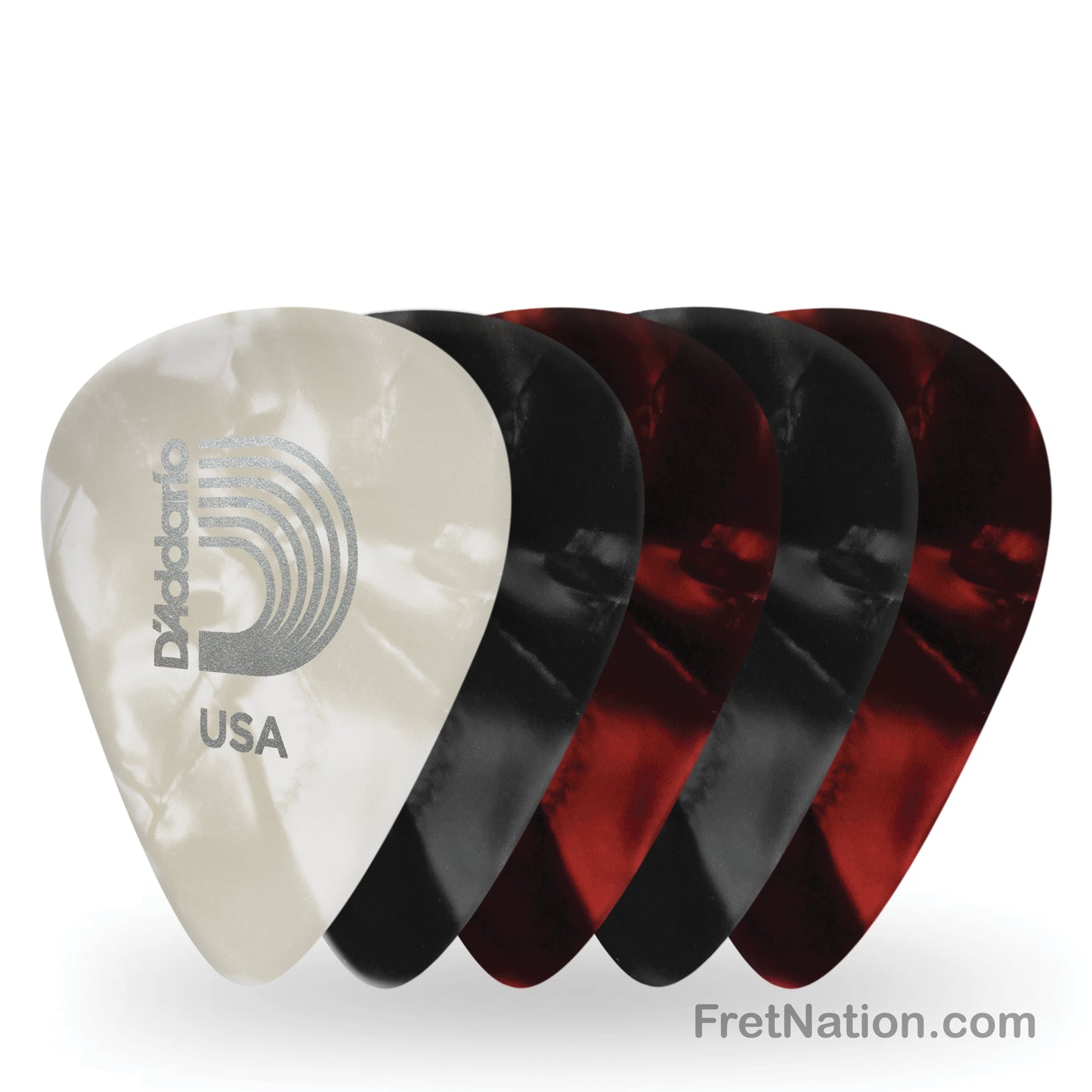 D'Addario D'Addario Classic Pearl Celluloid Gauge Assortment, 25 Pack - 1CAPX-25