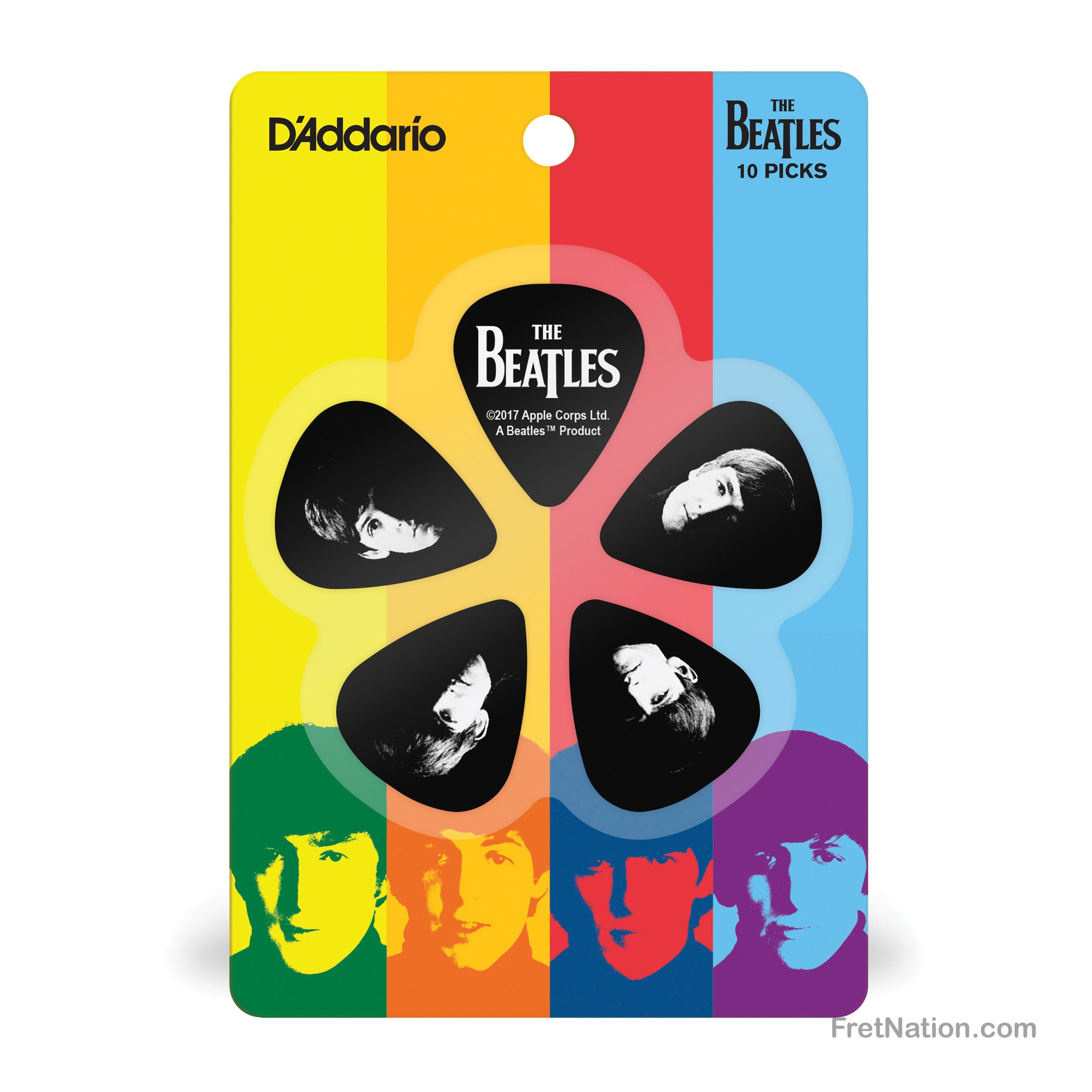 D'Addario D'Addario The Beatles Meet The Beatles Guitar Picks 10-pack Thin - 1CBK2-10B2