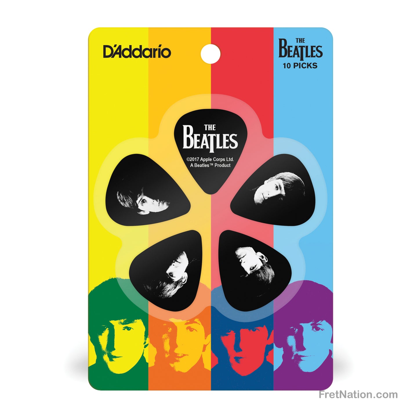 D'Addario D'Addario The Beatles Meet The Beatles Guitar Picks 10-pack Medium - 1CBK4-10B2