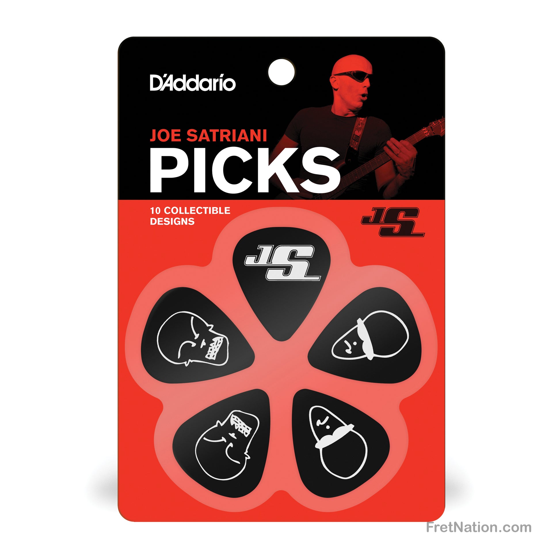D'Addario D'Addario Joe Satriani Guitar Picks 10-pack Medium Black - 1CBK4-10JS