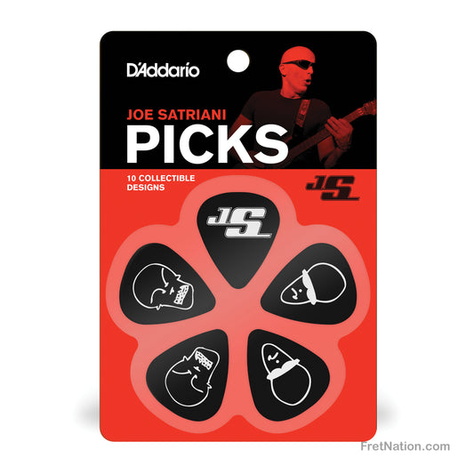 D'Addario D'Addario Joe Satriani Guitar Picks 10-pack Heavy Black - 1CBK6-10JS