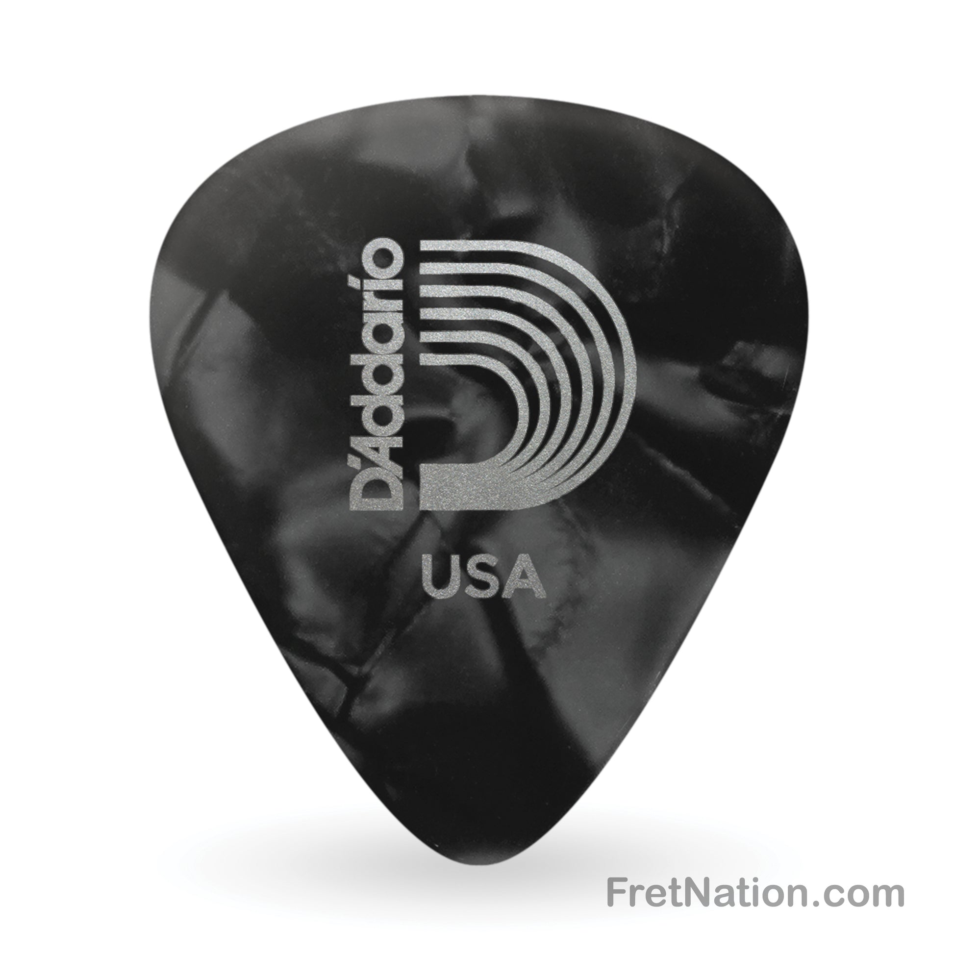 D'Addario D'Addario Classic Black Pearl Celluloid Guitar Picks, 25 pack, Light - 1CBKP2-25