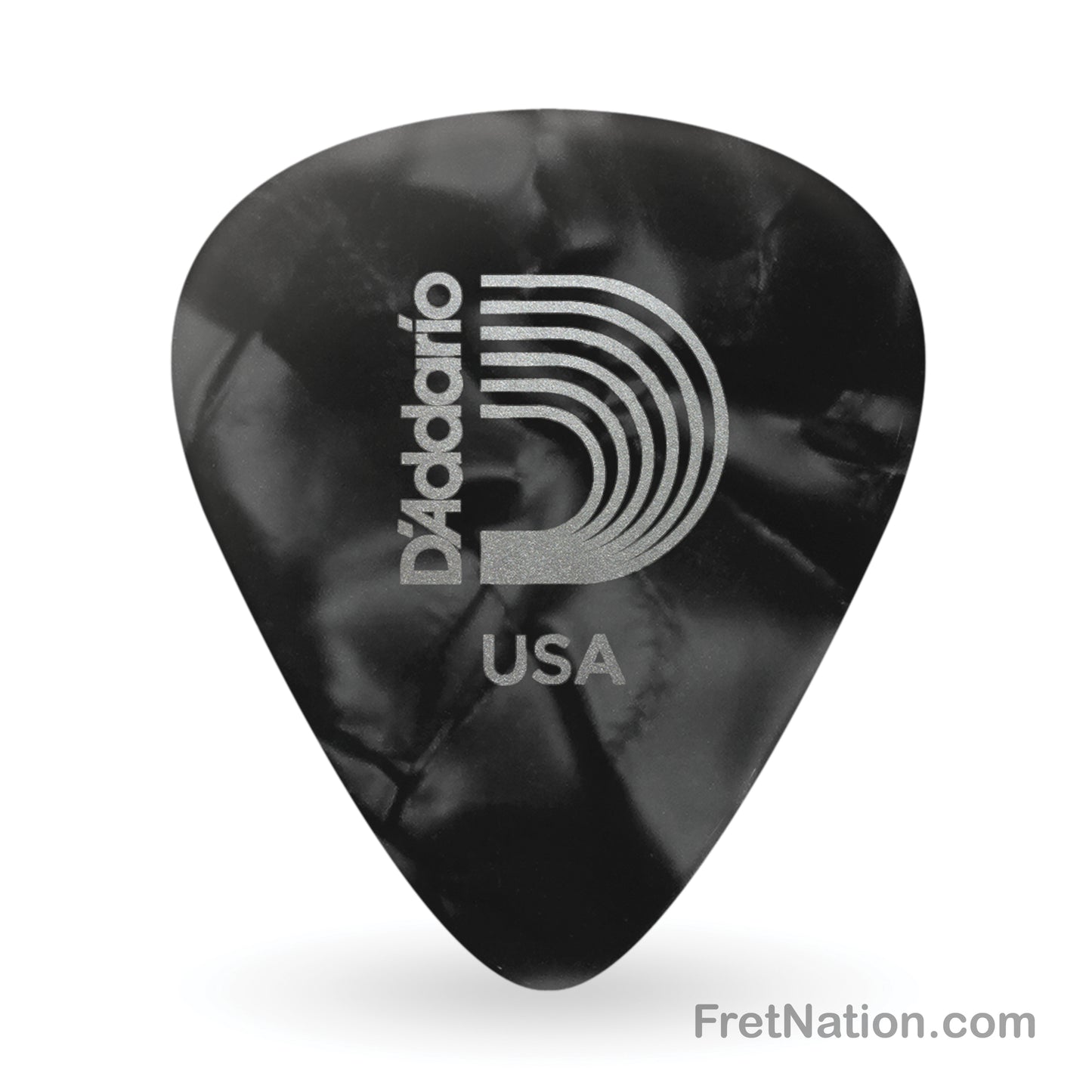 D'Addario D'Addario Classic Black Pearl Celluloid Guitar Picks, 25 pack, Heavy - 1CBKP6-25