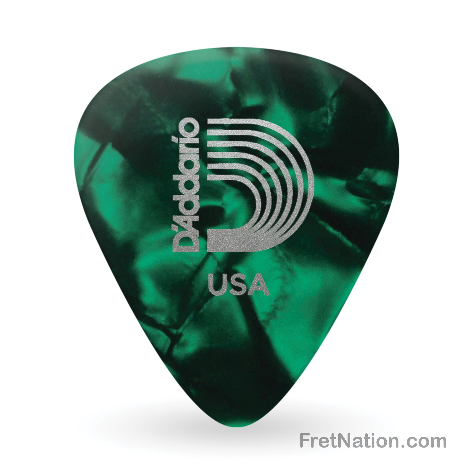 D'Addario D'Addario Classic Green Pearl Celluloid Guitar Picks, 100 pack, Heavy - 1CGP6-100