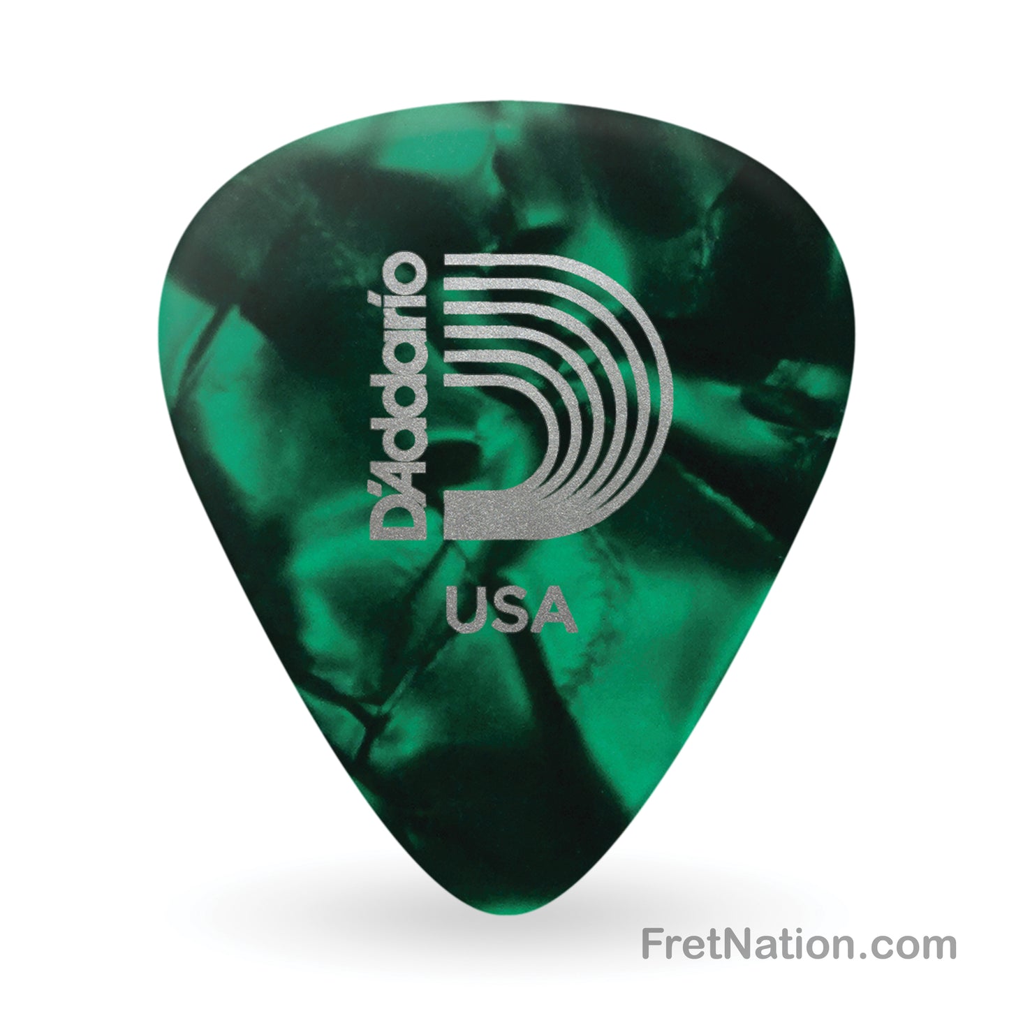 D'Addario D'Addario Classic Green Pearl Celluloid Guitar Picks, 10 pack, Heavy - 1CGP6-10