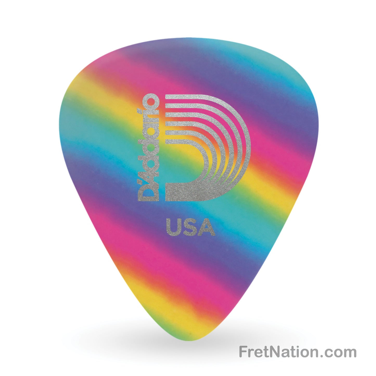 D'Addario D'Addario Classic Rainbow Celluloid Guitar Picks, 25 pack, Extra Heavy - 1CRB7-25