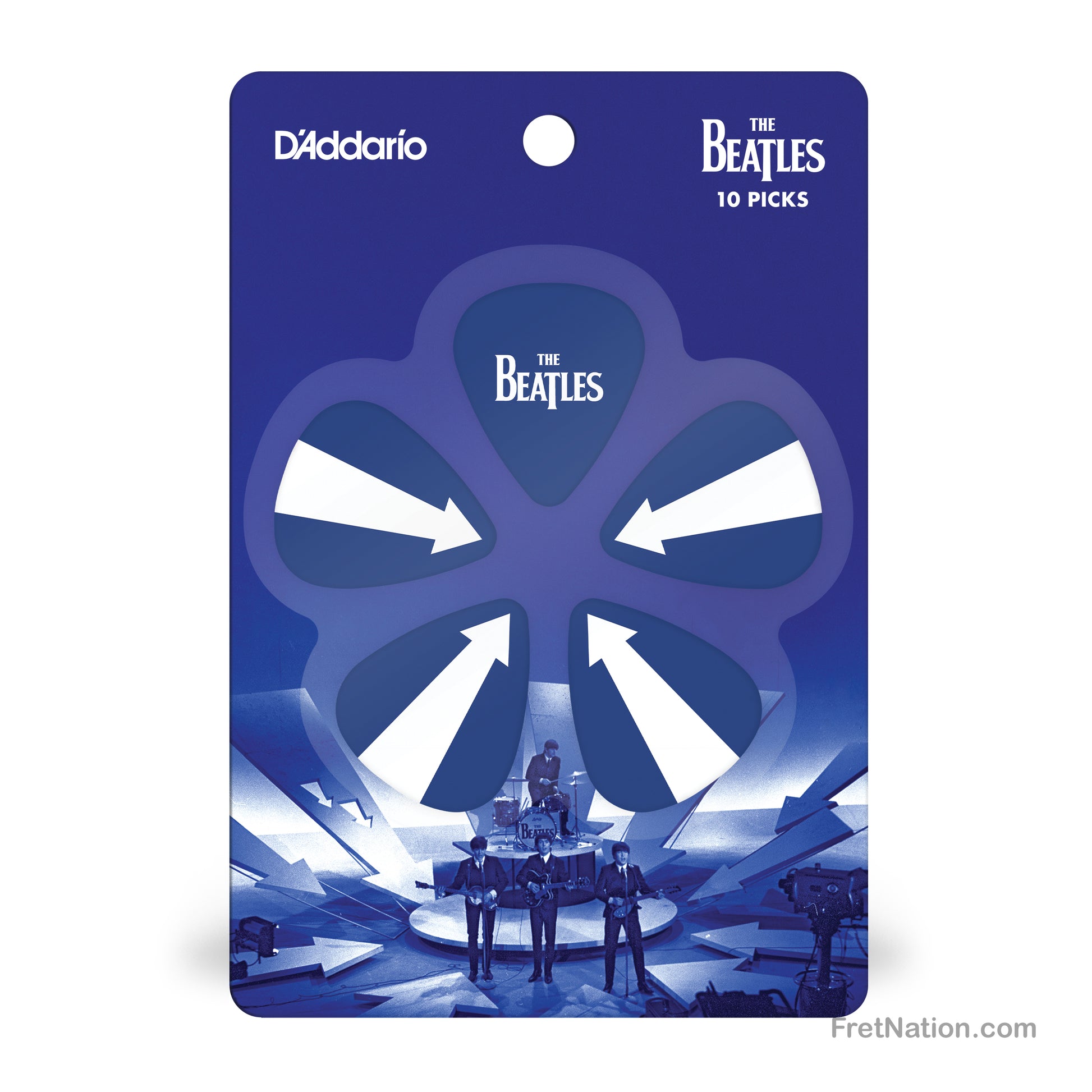 D'Addario D'Addario The Beatles 1964 Tour Ed Sullivan Stage .70mm Guitar Picks 10-pack Medium - 1CWH4-10B10