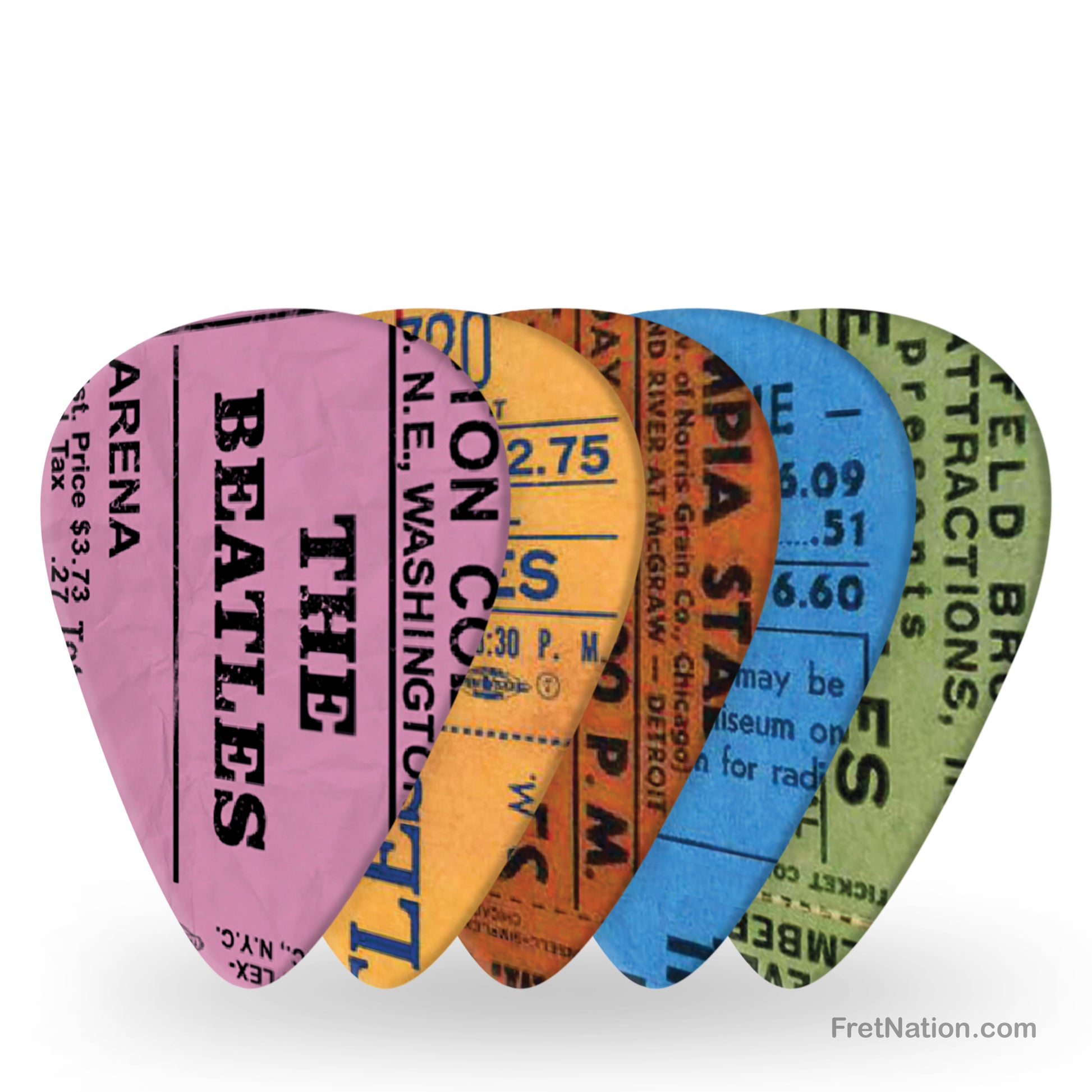 D'Addario D'Addario The Beatles 1964 Tour Ticket Stubs .70mm Guitar Picks 10-pack Medium - 1CWH4-10B11