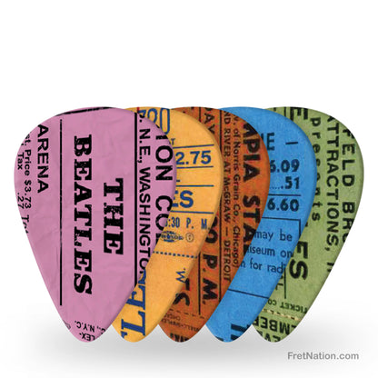 D'Addario D'Addario The Beatles 1964 Tour Ticket Stubs .70mm Guitar Picks 10-pack Medium - 1CWH4-10B11