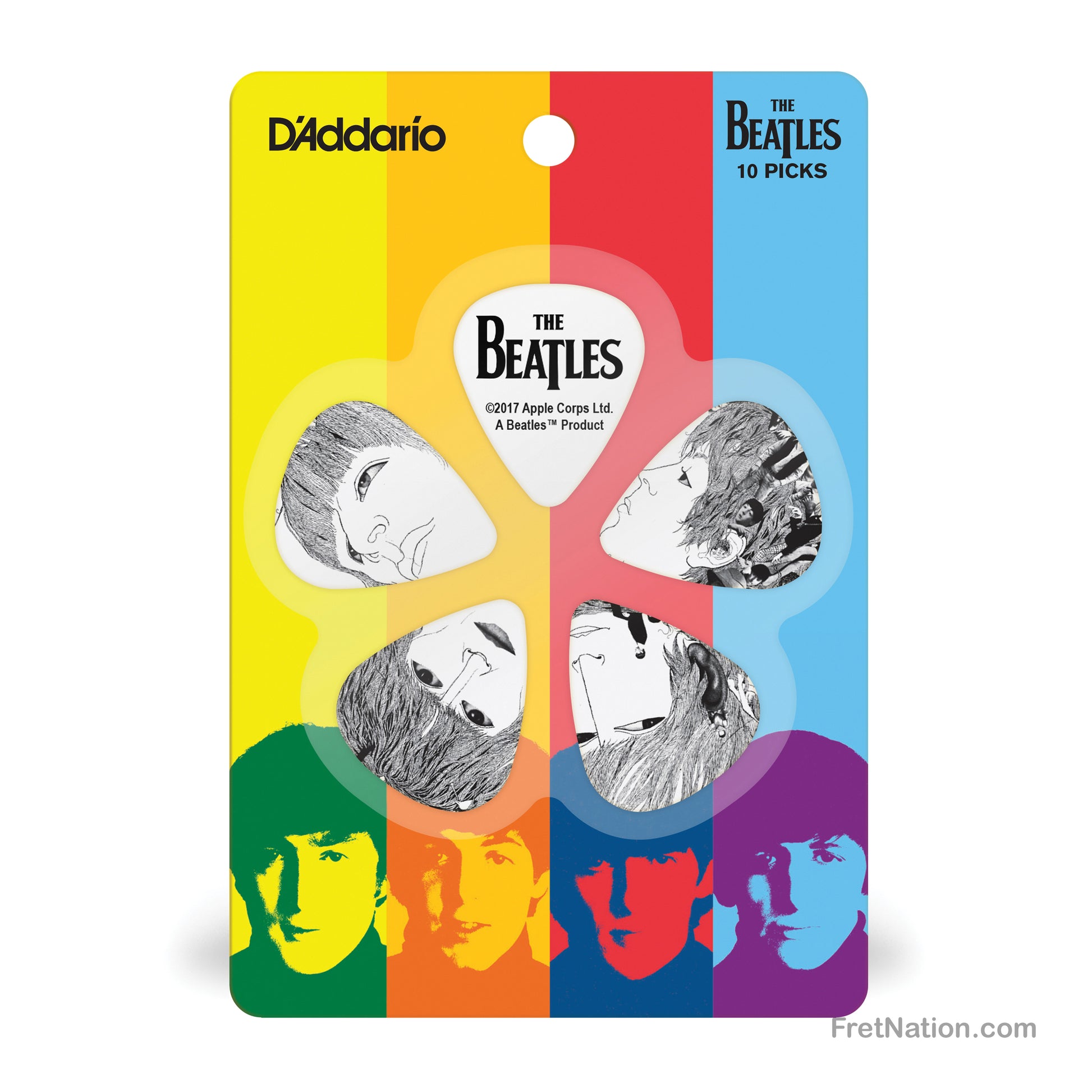 D'Addario D'Addario The Beatles Revolver Guitar Picks 10-pack Medium - 1CWH4-10B1