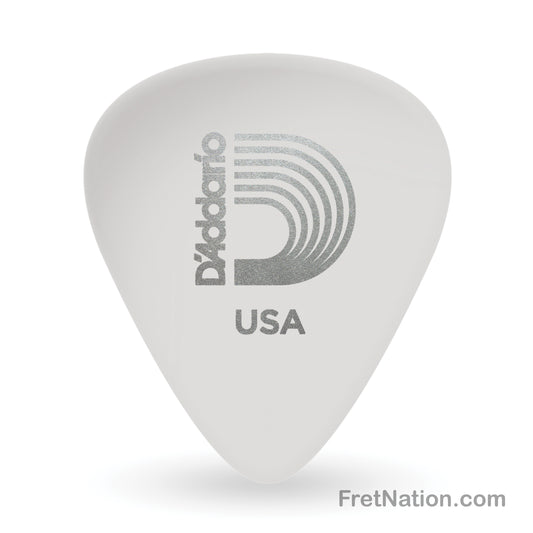 D'Addario D'Addario Classic White Celluloid Guitar Picks, 10 pack, Extra Heavy - 1CWH7-10