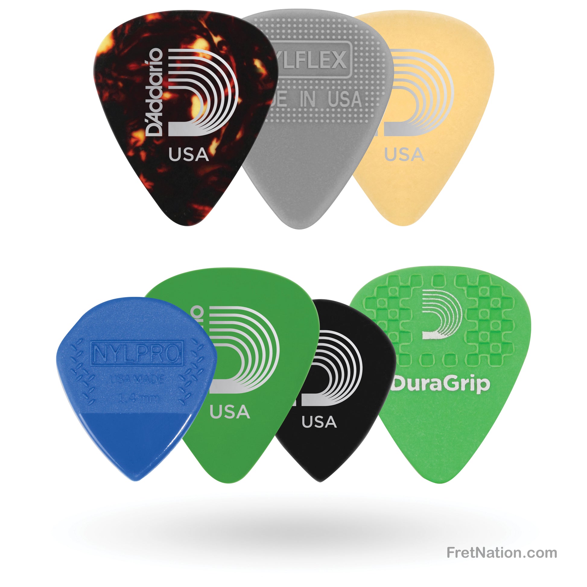 D'Addario D'Addario Assorted Guitar Picks 07-pack Medium - 1XVP4-5