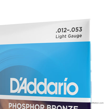 D'Addario D'Addario Phosphor Bronze Acoustic Guitar Strings - 6-String 12-53 Light EJ26