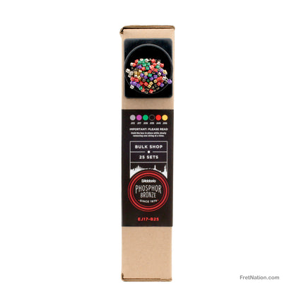 D'Addario D'Addario Phosphor Bronze Acoustic Guitar Bulk 25-Pack - 6-String 13-56 Medium EJ17-B25