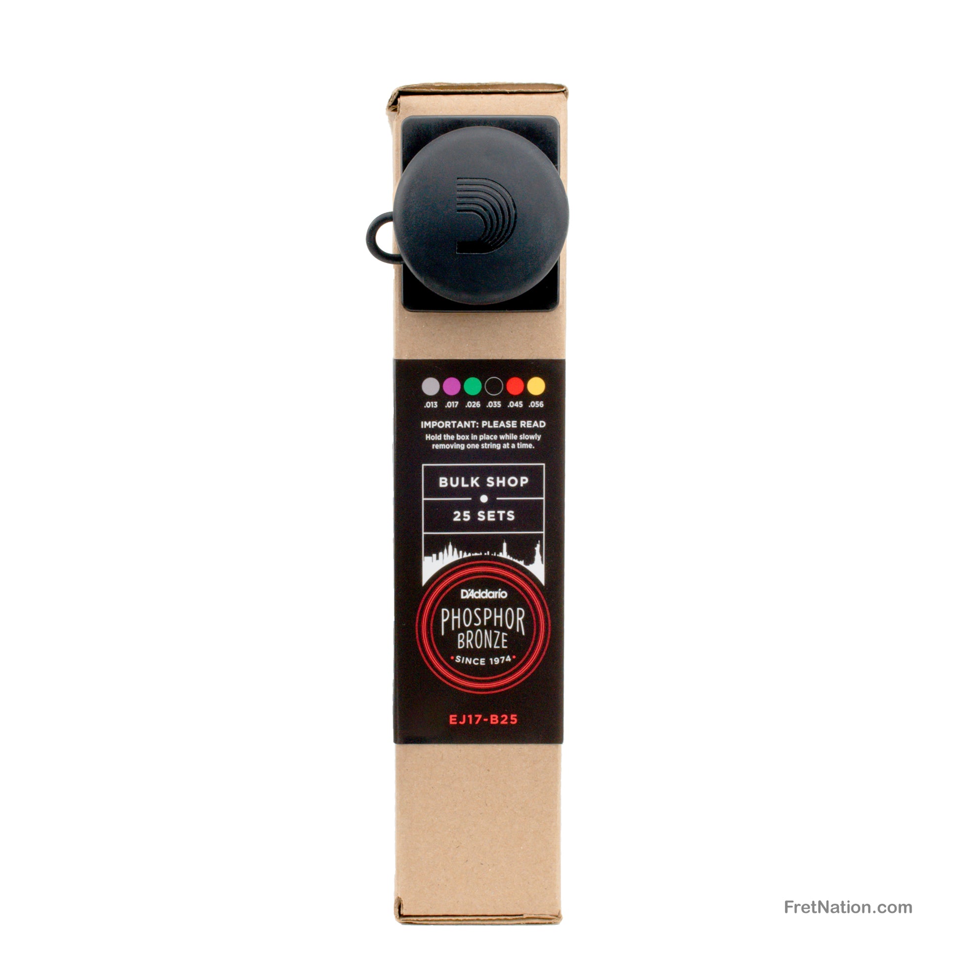 D'Addario D'Addario Phosphor Bronze Acoustic Guitar Bulk 25-Pack - 6-String 13-56 Medium EJ17-B25