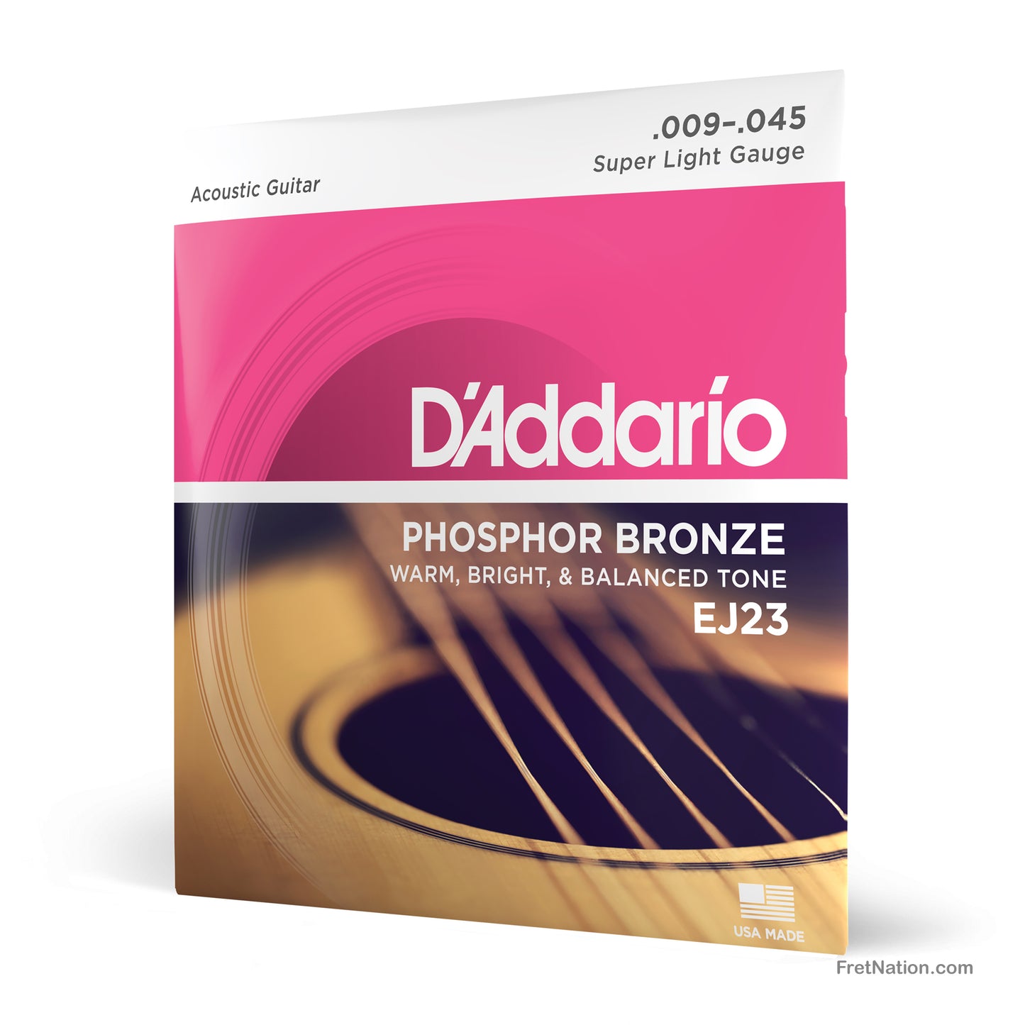 D'Addario D'Addario Phosphor Bronze Acoustic Guitar Strings - 6-String 09-45 Super Light EJ23
