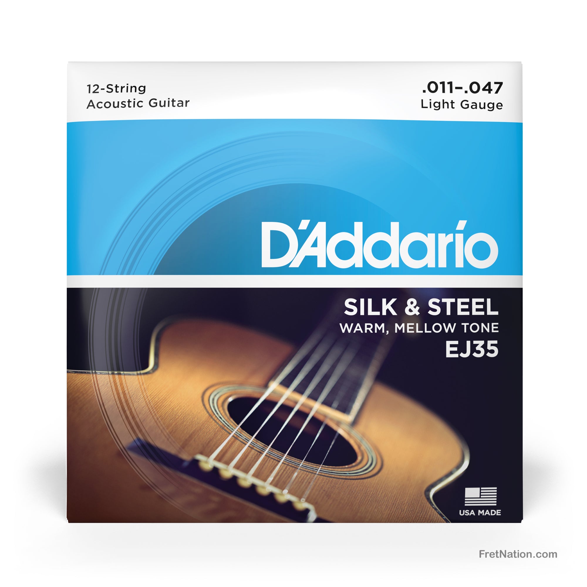 D'Addario D'Addario Silk & Steel Acoustic Guitar Strings - 12-String 11-47 Light EJ35