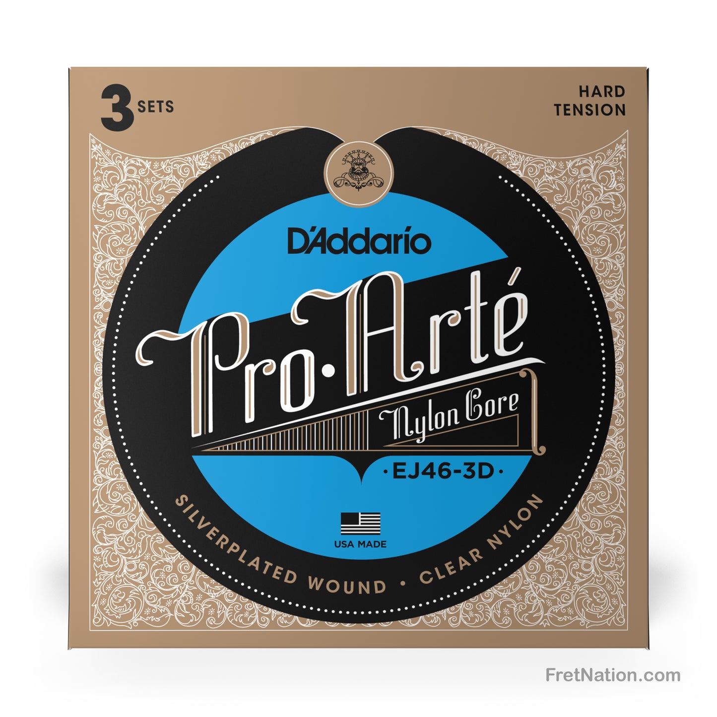 D'Addario D'Addario Pro-Arte Nylon Classical Guitar 3-Pack - 28.5-44 Hard EJ46-3D