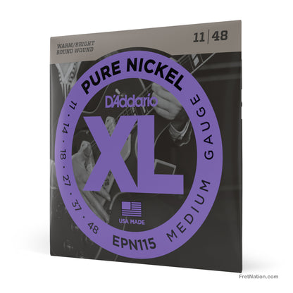 D'Addario D'Addario XL Pure Nickel Guitar String Set - 6-String 11-48 Medium EPN115