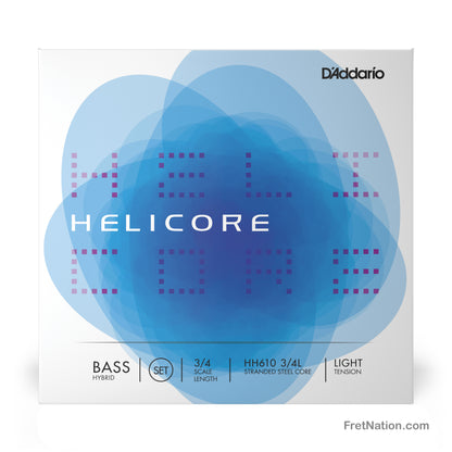 D'Addario D'Addario Helicore 3/4 Scale Hybrid Double Bass String Set - HH610 3/4L Light