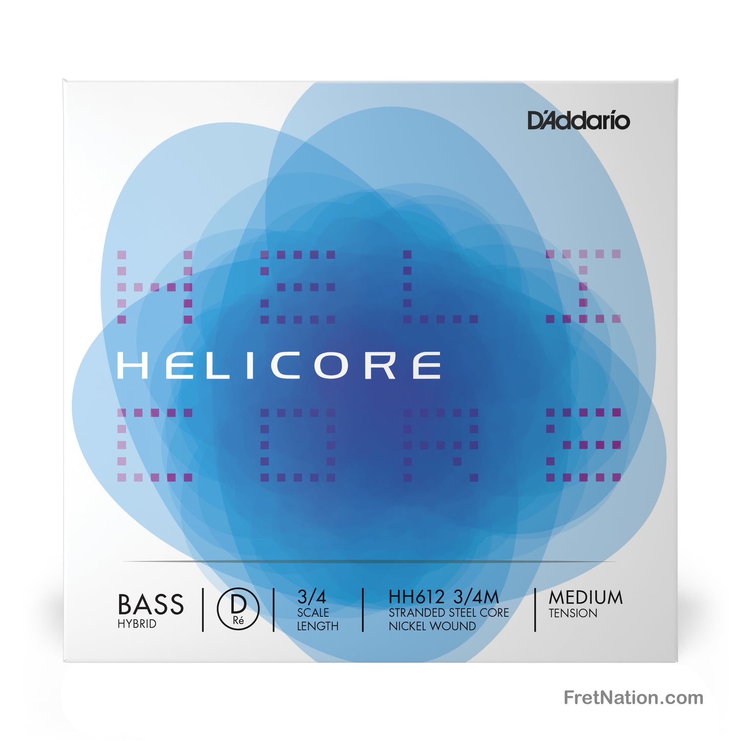 D'Addario D'Addario Helicore Single 3/4 Scale Hybrid Double Bass D String - HH612 3/4M Medium