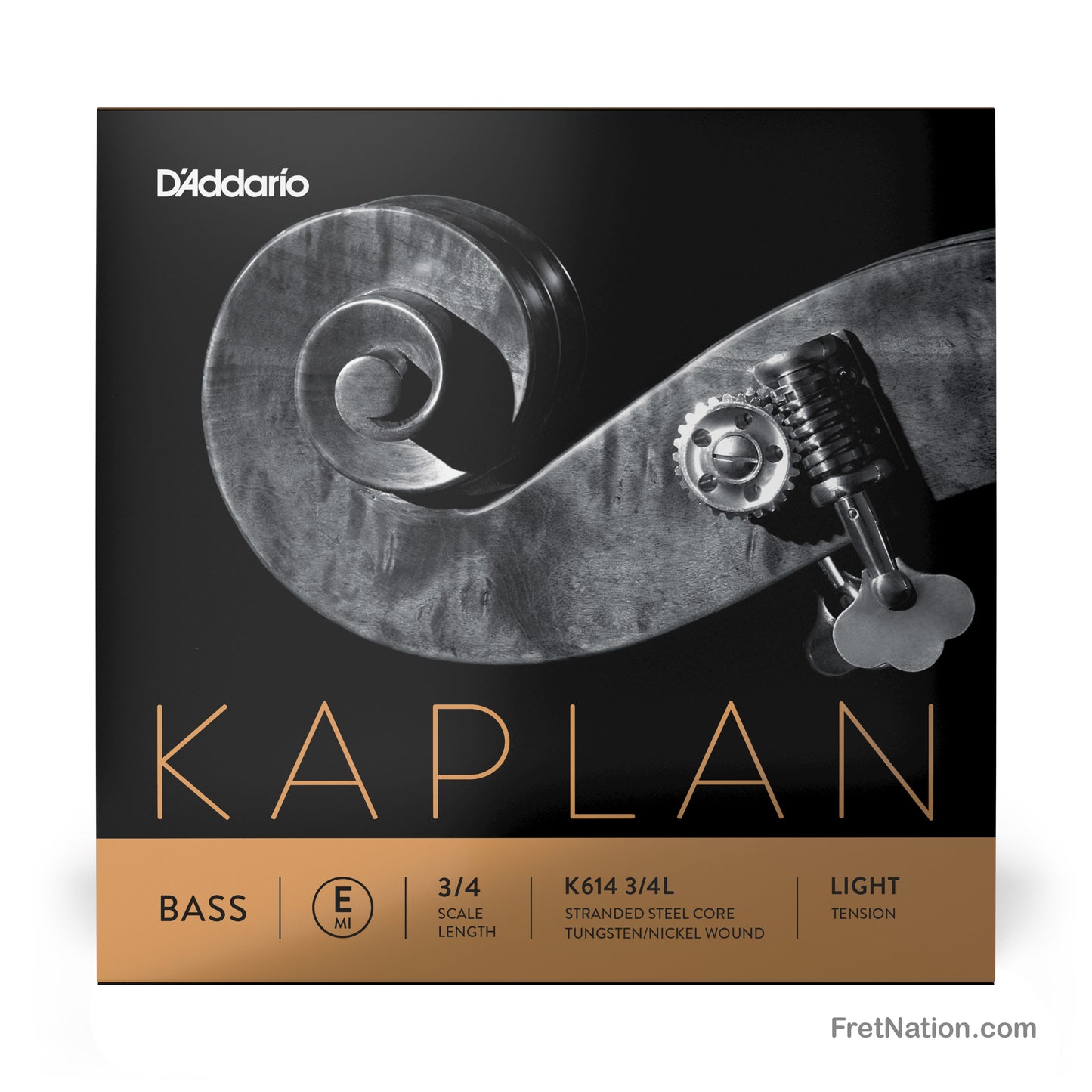 D'Addario D'Addario Kaplan Single 3/4 Scale Double Bass E String - K614 3/4L Light
