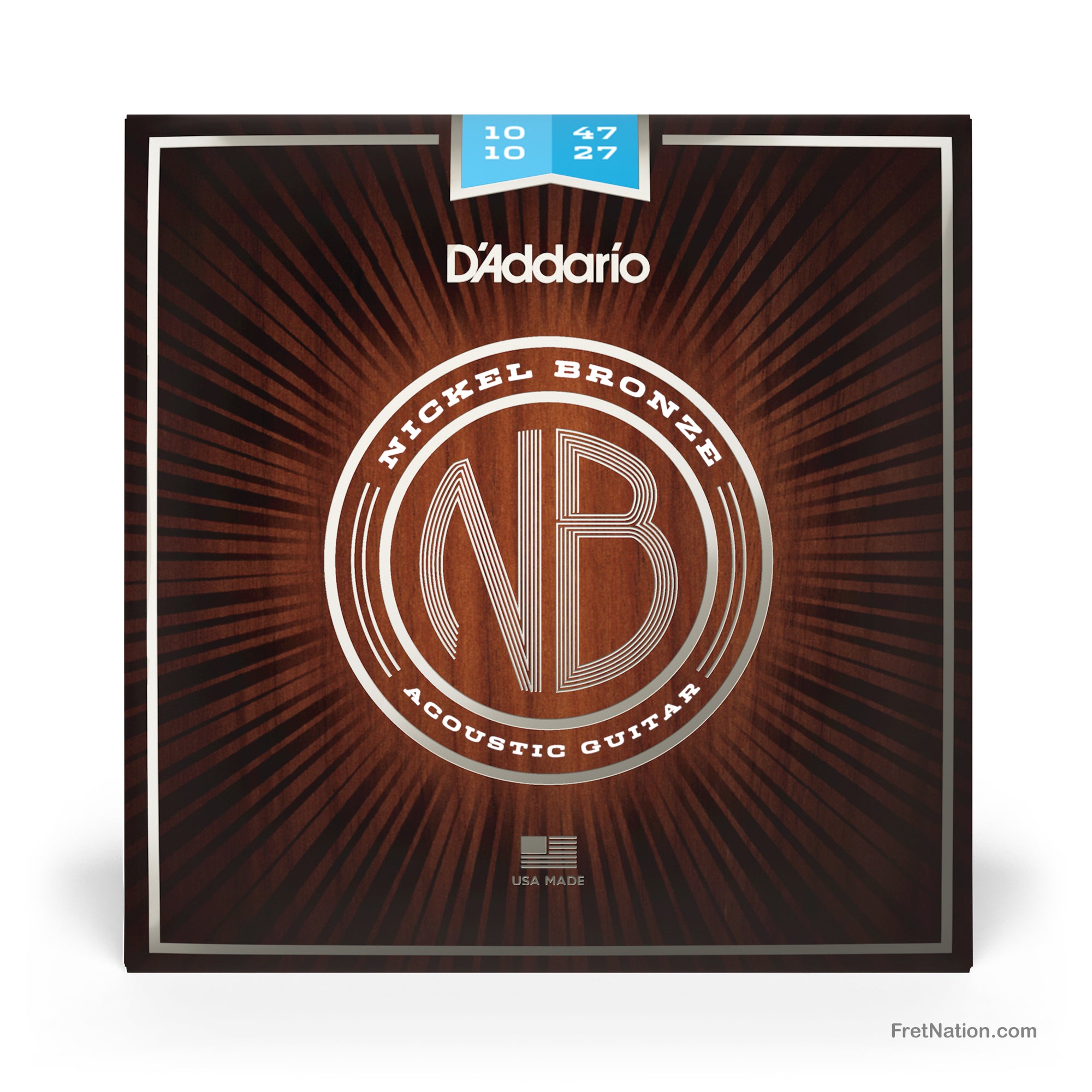 D'Addario D'Addario Nickel Bronze Acoustic Guitar Strings - 12-String 10-47 Extra Light NB1047-12