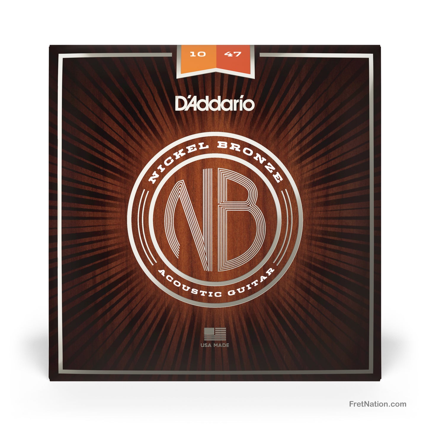 D'Addario D'Addario Nickel Bronze Acoustic Guitar Strings - 6-String 10-47 Extra Light NB1047
