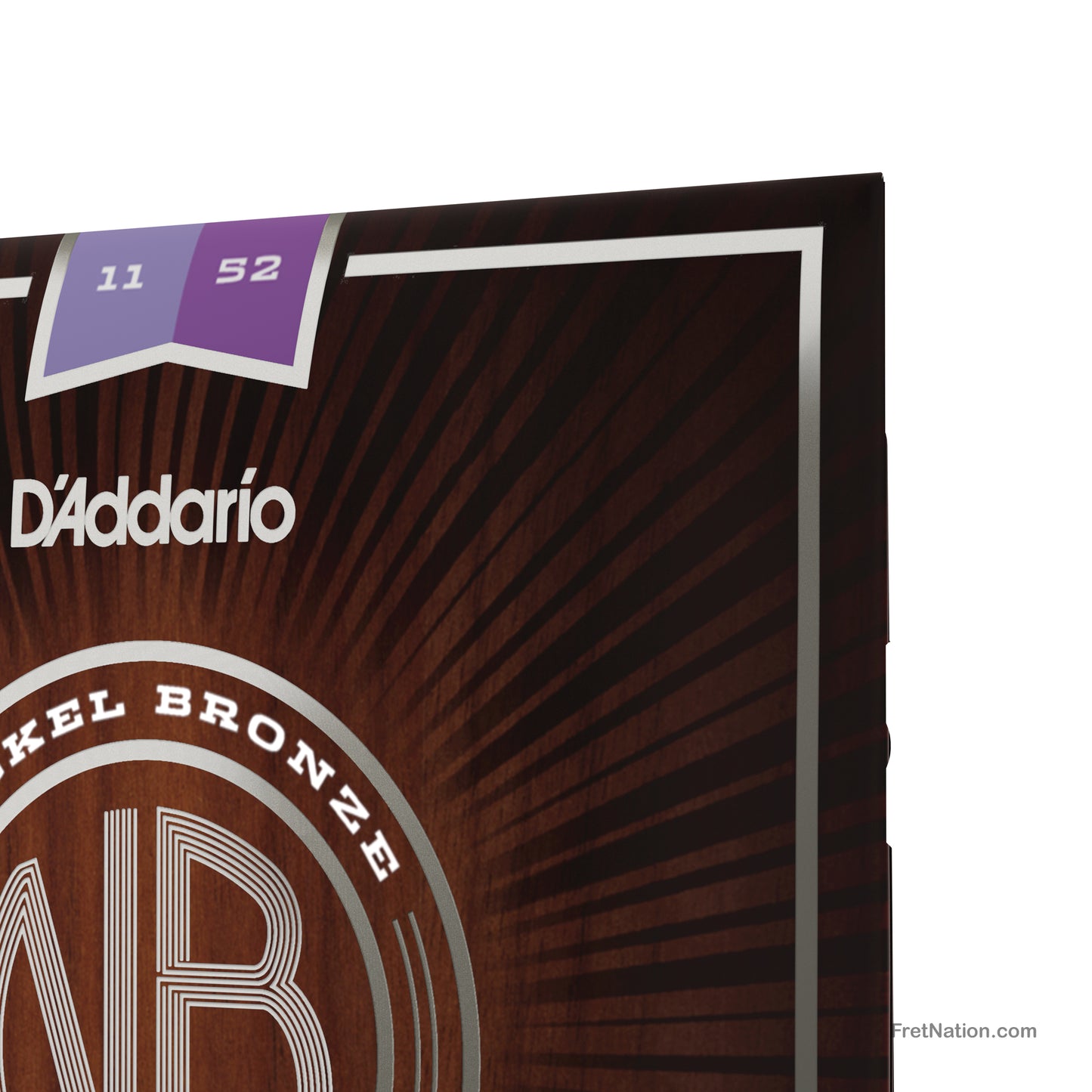 D'Addario D'Addario Nickel Bronze Acoustic Guitar Strings - 6-String 11-52 Custom Light NB1152