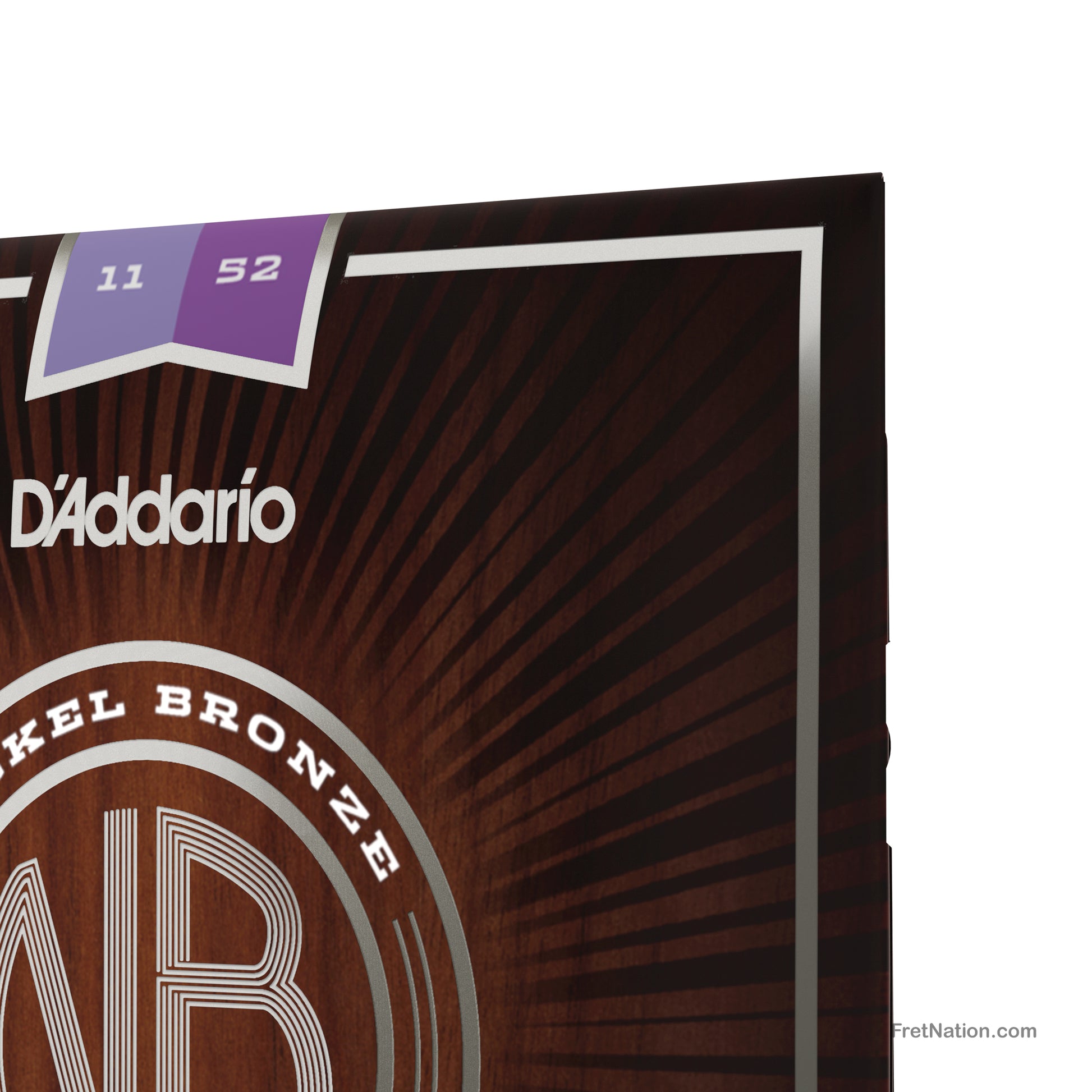 D'Addario D'Addario Nickel Bronze Acoustic Guitar Strings - 6-String 11-52 Custom Light NB1152