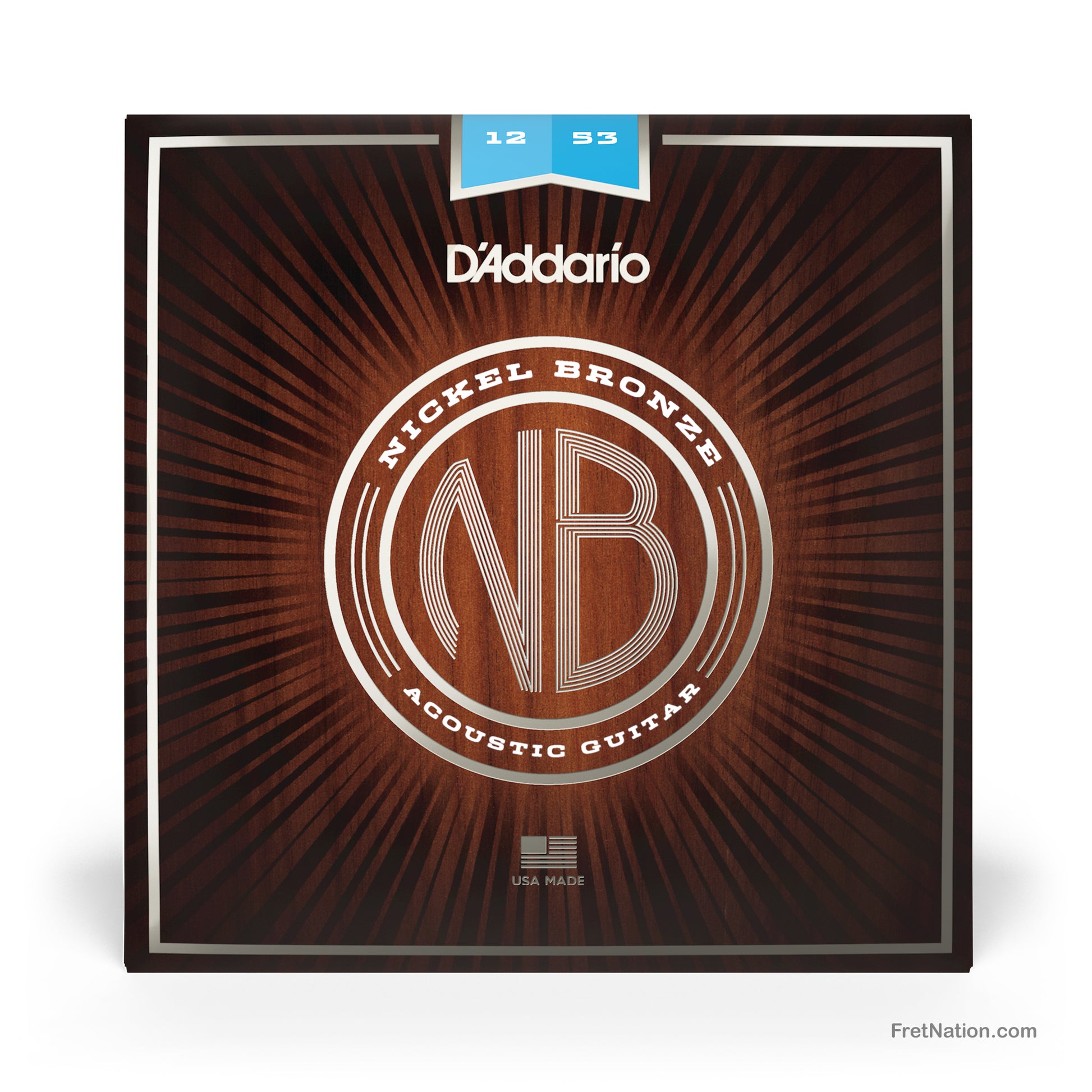 D'Addario D'Addario Nickel Bronze Acoustic Guitar Strings - 6-String 12-53 Light NB1253
