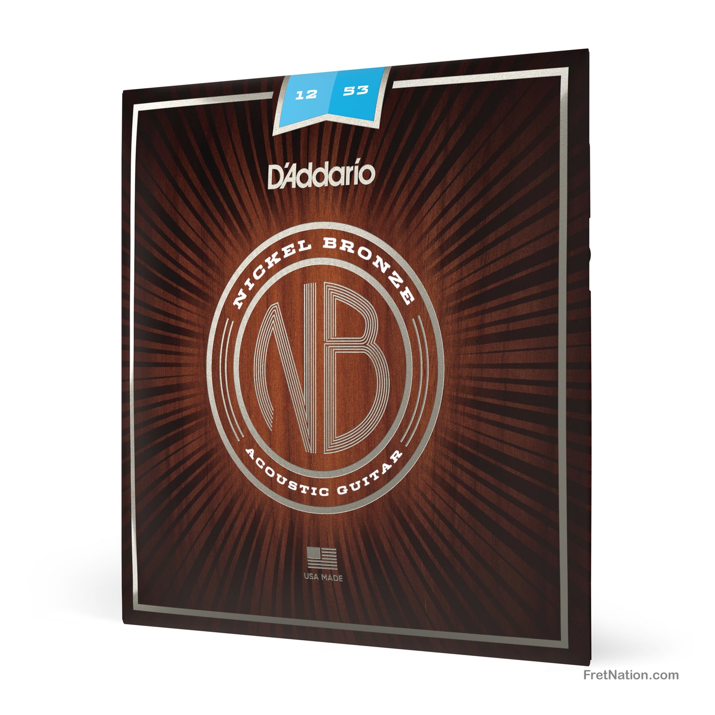 D'Addario D'Addario Nickel Bronze Acoustic Guitar Strings - 6-String 12-53 Light NB1253