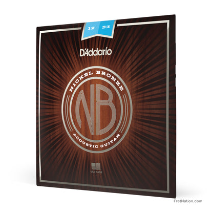 D'Addario D'Addario Nickel Bronze Acoustic Guitar Strings - 6-String 12-53 Light NB1253
