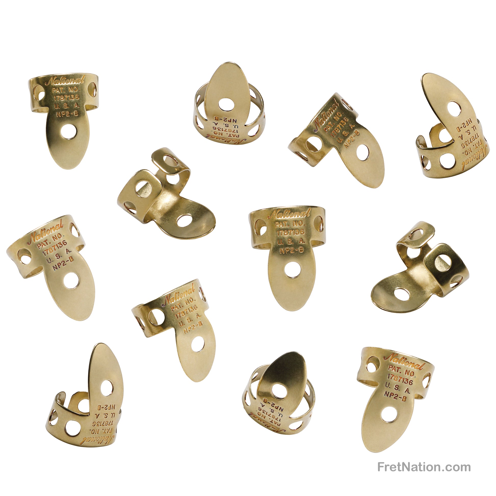 D'Addario D'Addario National Finger Picks Brass 12-pack - NP2B-12