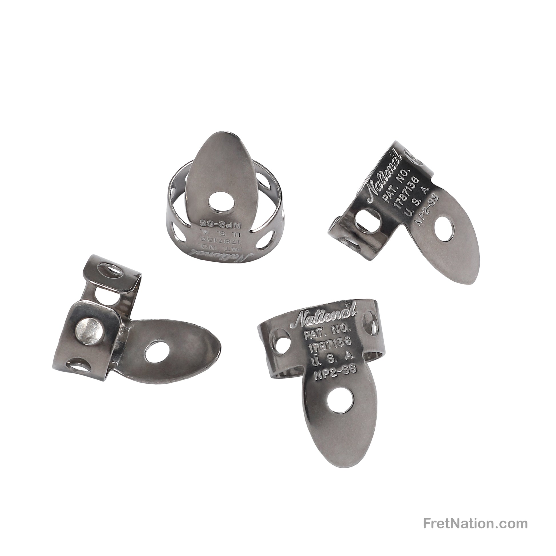 D'Addario D'Addario National Finger Picks Stainless Steel 04-pack - NP2SS-04