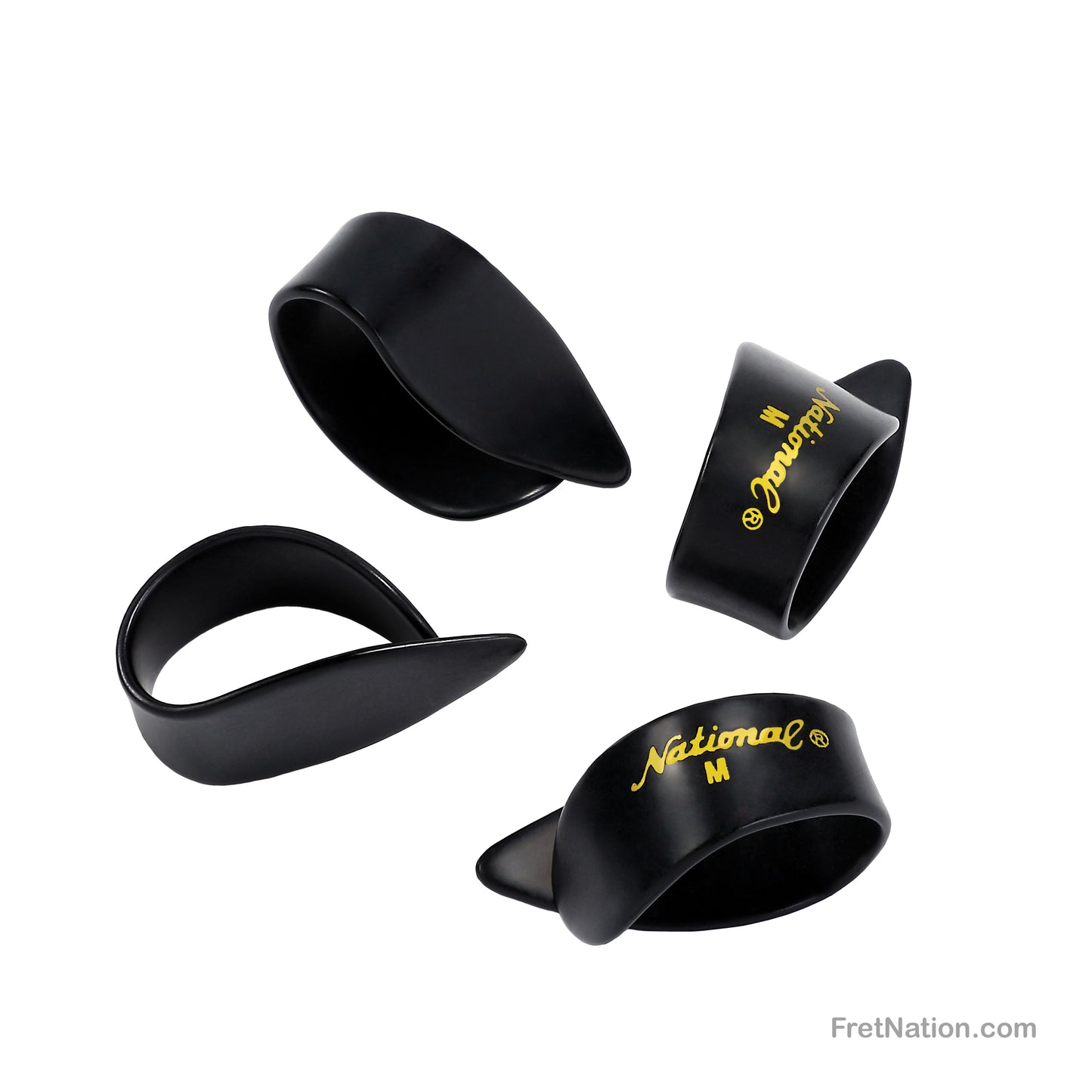 D'Addario D'Addario National Celluloid Thumb Picks Medium 04-pack Black - NP7B-04