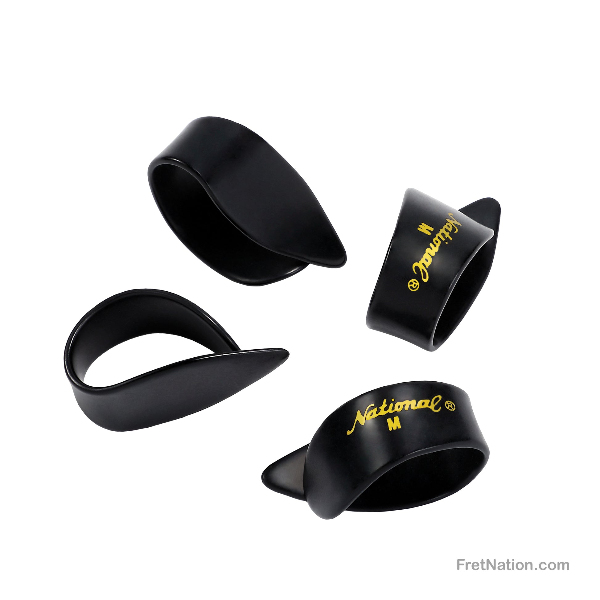 D'Addario D'Addario National Celluloid Thumb Picks Medium 04-pack Black - NP7B-04