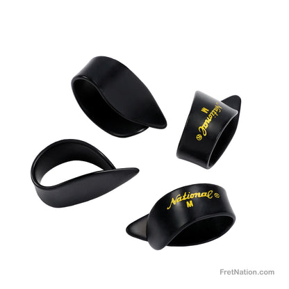 D'Addario D'Addario National Celluloid Thumb Picks Medium 04-pack Black - NP7B-04