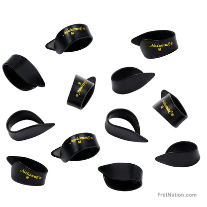 D'Addario D'Addario National Celluloid Thumb Picks Medium 12-pack Black - NP7B-12