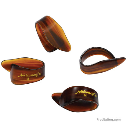 D'Addario D'Addario National Celluloid Tortoiseshell Thumb Picks Medium 04-pack - NP7T-04