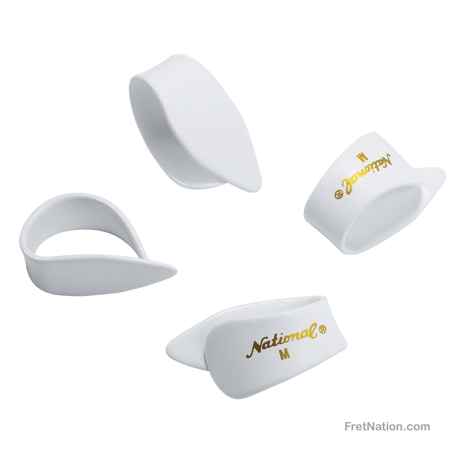 D'Addario D'Addario National Celluloid Thumb Picks Medium 04-pack White - NP7W-04