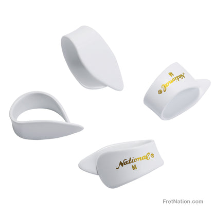 D'Addario D'Addario National Celluloid Thumb Picks Medium 04-pack White - NP7W-04